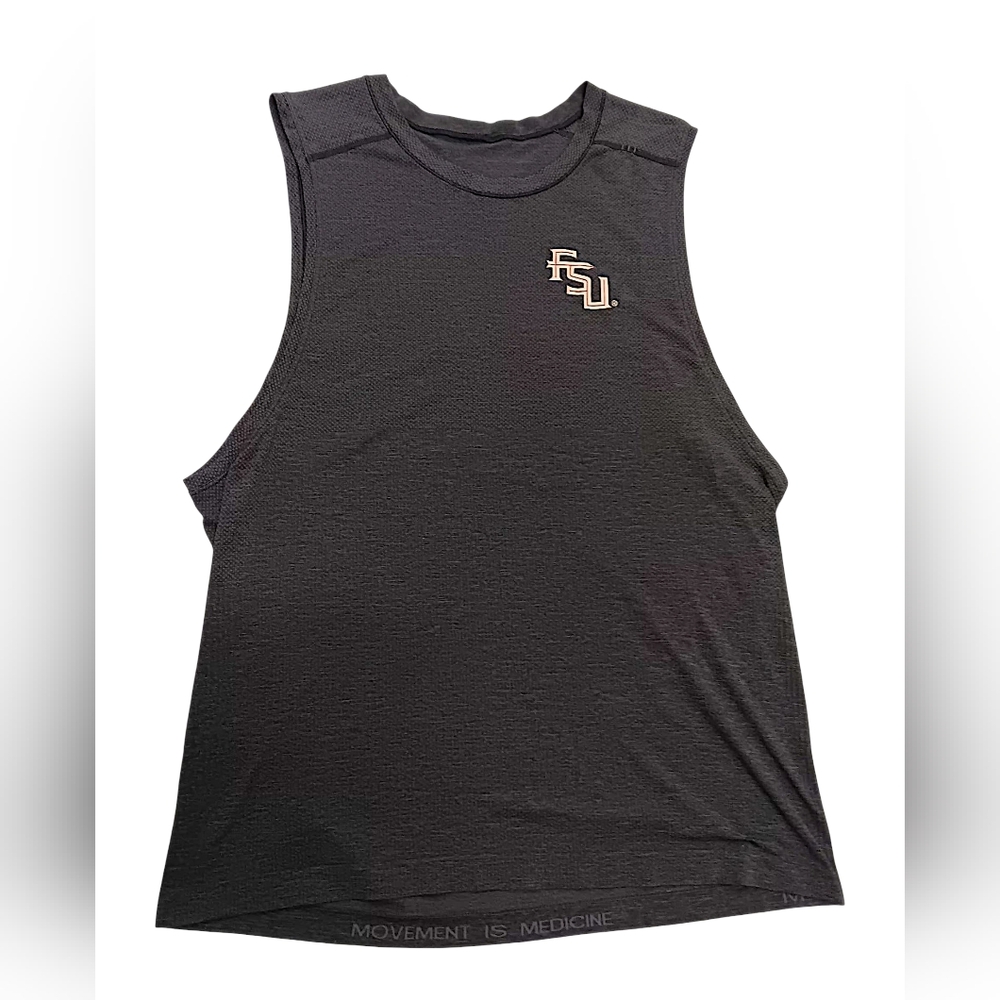 Lululemon Men’s M Gray Tank FSU Graphic Athletic Gymwear Street Style